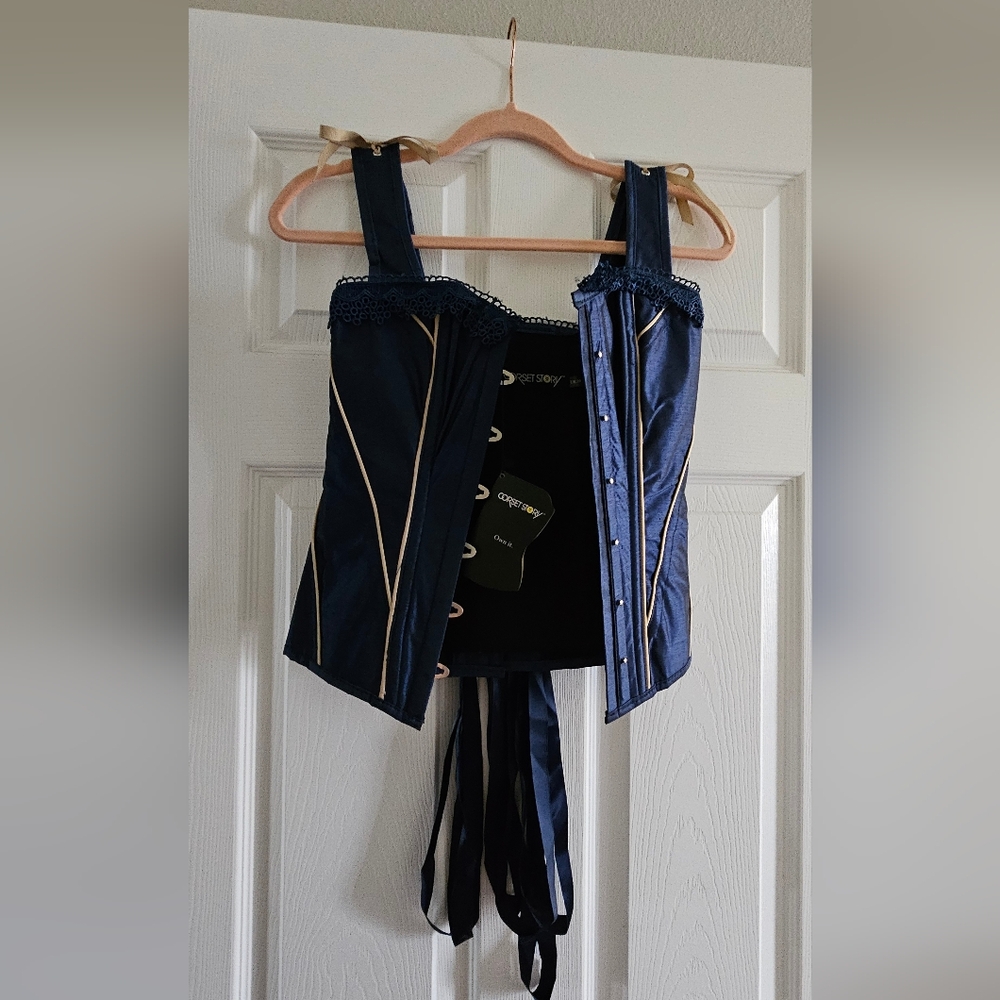 Blue Lined Corset